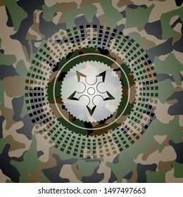 ninja star icon inside camo emblem