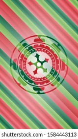 ninja star icon inside christmas badge.