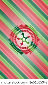 Ninja-Sterne-Ikone im Weihnachtsstil.