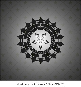 ninja star icon inside dark emblem