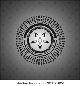 ninja star icon inside dark badge