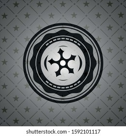 ninja star icon inside dark badge