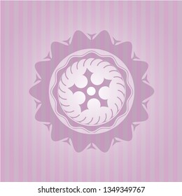 ninja star icon inside pink emblem