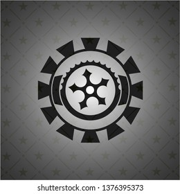 ninja star icon inside realistic dark emblem
