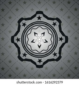 ninja star icon inside realistic dark emblem