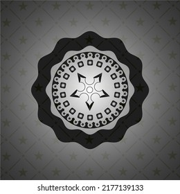 icono de estrella ninja dentro de un emblema oscuro realista. 