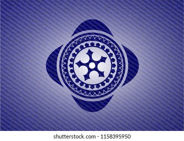ninja star icon with jean texture