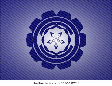 ninja star icon with jean texture