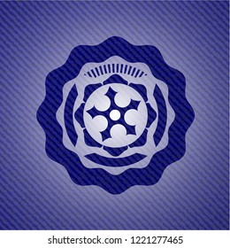 ninja star icon with jean texture