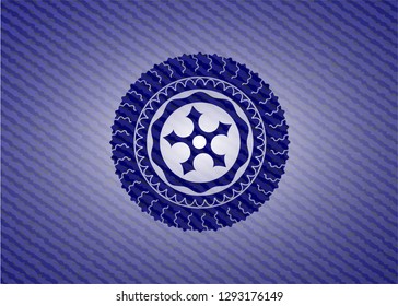 ninja star icon with jean texture