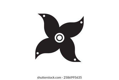 Ninja Star Icon logo vector art design