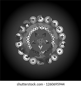ninja star icon on grey camo texture