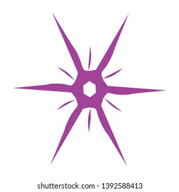 ninja star icon. vector illustration