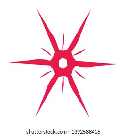 ninja star icon. vector illustration