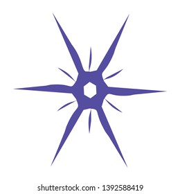 ninja star icon. vector illustration