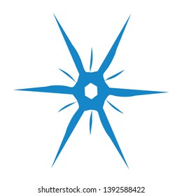 ninja star icon. vector illustration