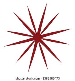 ninja star icon. vector illustration