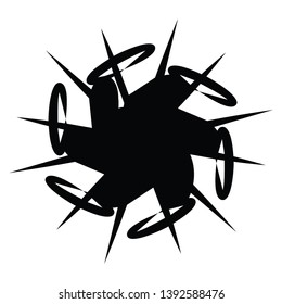 ninja star icon. vector illustration