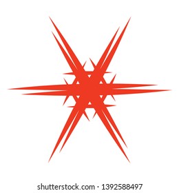 ninja star icon. vector illustration