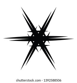 ninja star icon. vector illustration