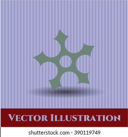 Ninja Star icon vector illustration
