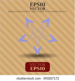 Ninja Star icon vector illustration