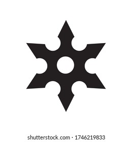 Ninja star icon vector simple design