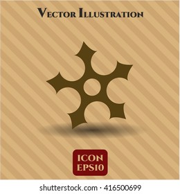 símbolo de vector de estrella de ninja eps plana jpg concepto web de aplicación