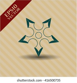 ninja star icon vector symbol flat eps jpg app web concept
