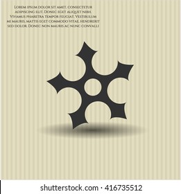 Ninja Star icon vector symbol flat eps jpg app web concept