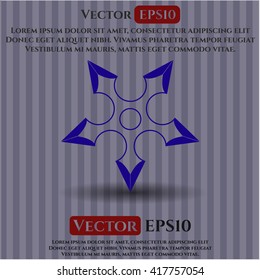 ninja star icon vector symbol flat eps jpg app web concept