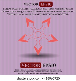 ninja star icon vector symbol flat eps jpg app web concept