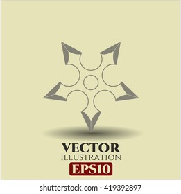 Ninja Star icon vector symbol flat eps jpg app web concept