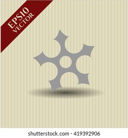 ninja star icon vector symbol flat eps jpg app web concept