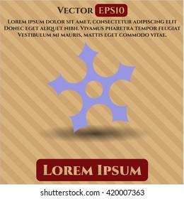 ninja star icon vector symbol flat eps jpg app web concept