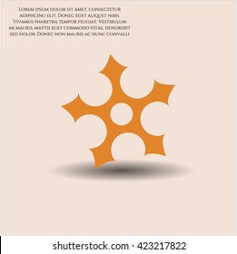 ninja star icon vector symbol flat eps jpg app web concept