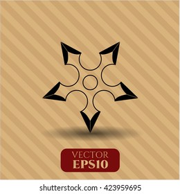 Ninja-Sternsymbol Vektorsymbol für flache EPG-App-Webkonzept