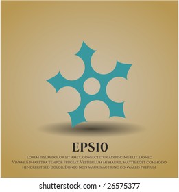 símbolo de vector de estrella de ninja eps plana jpg concepto web de aplicación