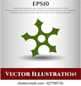 símbolo de vector de estrella de ninja eps plana jpg concepto web de aplicación