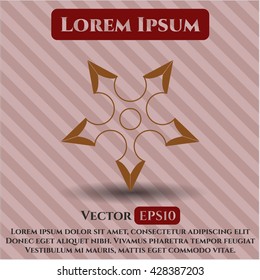 ninja star icon vector symbol flat eps jpg app web concept