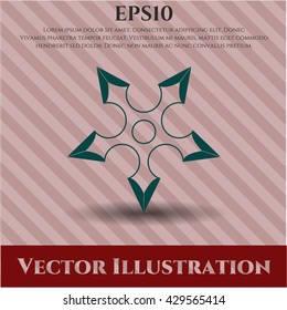 ninja star icon vector symbol flat eps jpg app web concept