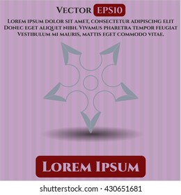 símbolo de vector de estrella de ninja eps plana jpg concepto web de aplicación