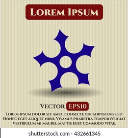 ninja star icon vector symbol flat eps jpg app web concept