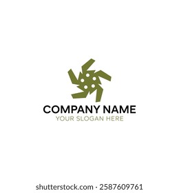 ninja star logo design template