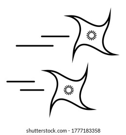Ninja-Stern-Symbol-Vektorgrafik