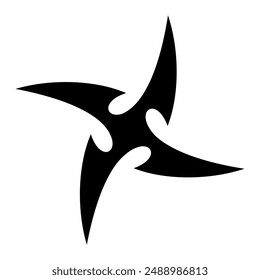 Silueta de la estrella Ninja. Imagen de Vector