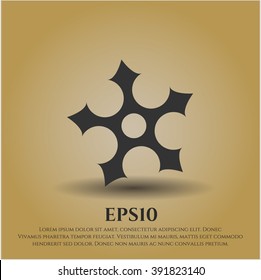 Ninja Star vector icon or symbol