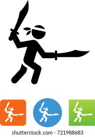 Ninja With Swords Icon