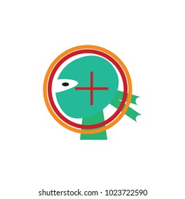 Ninja Target Logo icon design