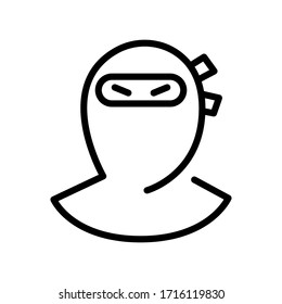 Ninja thin line icon isolated on white background EPS Vector